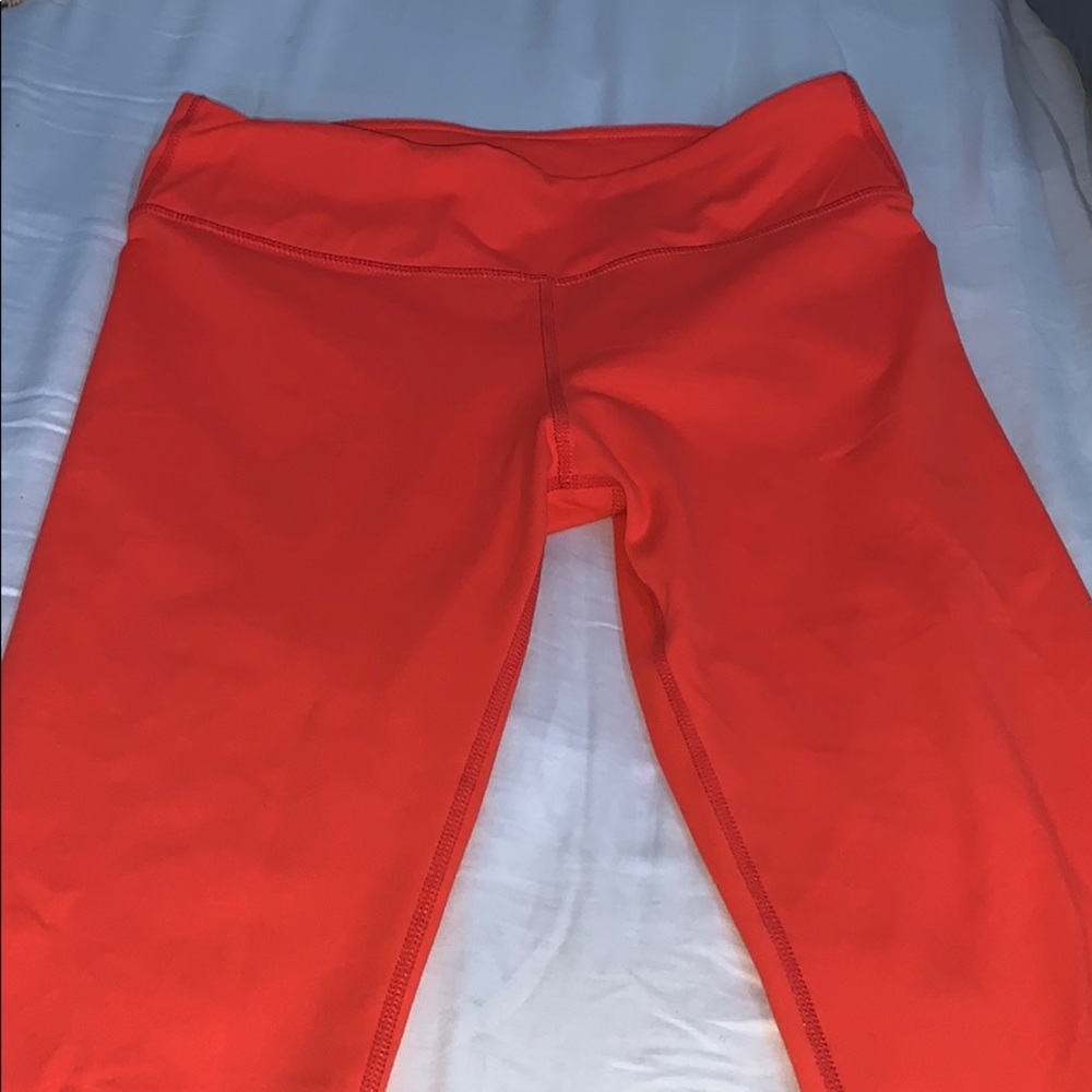 Orange cropped leggings fabletic